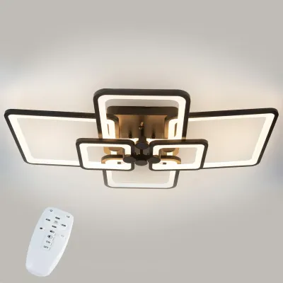 Потолочная LED люстра светильник светодиодный черный Sunlight 5338/2+2+2