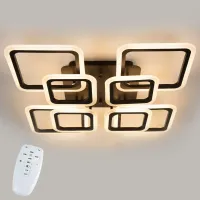 Потолочная LED люстра светильник светодиодный черный Sunlight 5331/4+4 Потолочная LED люстра светильник светодиодный черный Sunlight 5331/4+4
