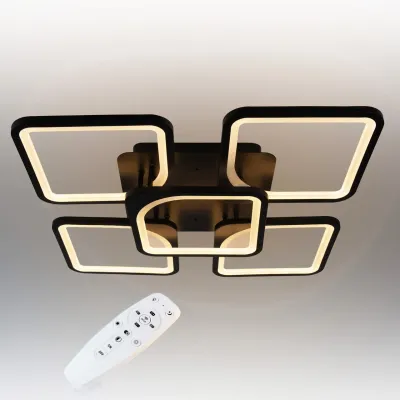 Стельова LED люстра світлодіодний світильник Sunlight чорний 5631/4+1 Стельова LED люстра світлодіодний світильник Sunlight чорний 5631/4+1