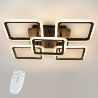 Потолочная LED люстра светильник светодиодный черный Sunlight 5331/4+1