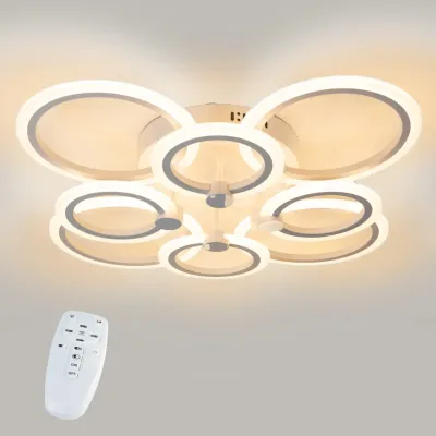 Стельова LED люстра світлодіодний світильник Sunlight білий 5333/4+4 Стельова LED люстра світлодіодний світильник Sunlight білий 5333/4+4