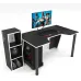 Геймерский игровой стол ZEUS™ GAMER-4 черный-белый
