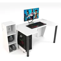 Геймерский игровой стол ZEUS™ GAMER-4 белый
