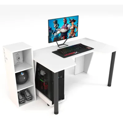Геймерский игровой стол ZEUS™ GAMER-4 белый