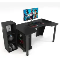 Геймерський ігровий стіл ZEUS™ GAMER-4 чорний Геймерський ігровий стіл ZEUS™ GAMER-4 чорний