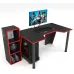 Геймерский игровой стол ZEUS™ GAMER-4 чёрный-красный