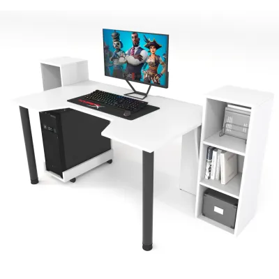 Геймерский игровой стол ZEUS™ GAMER-5 белый