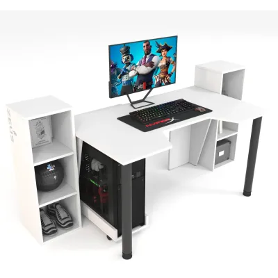Геймерский игровой стол ZEUS™ GAMER-5 белый