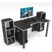 Геймерский стол ZEUS-Game™ GAMER-5 чёрный-белый