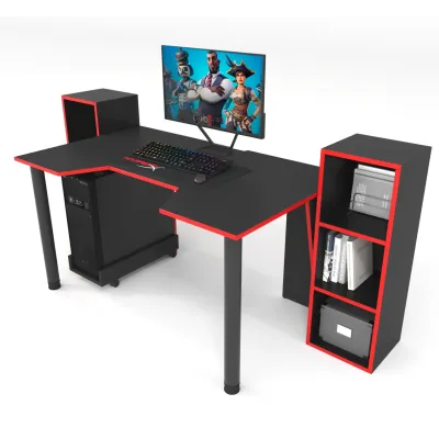 Геймерський стіл ZEUS-Game™ GAMER-5 чорний-червоний Геймерський стіл ZEUS-Game™ GAMER-5 чорний-червоний