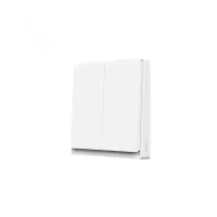 Умный выключатель двухклавишный с нулевой линией Aqara E1 Wall Switch EU Zigbee 3.0 Apple HomeKit (QBKG41LM)
