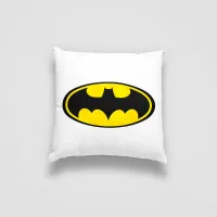 Подушка декоративная с принтом Логотип Бэтмена Летучая мышь Sleep Batman Push IT Белый Кавун П000739