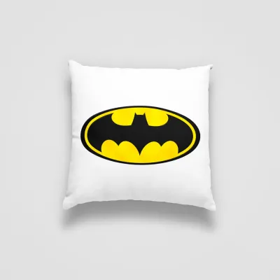 Декоративна подушка з принтом Логотип Бетмена Кажан Sleep Batman Push IT Білий Кавун П000739