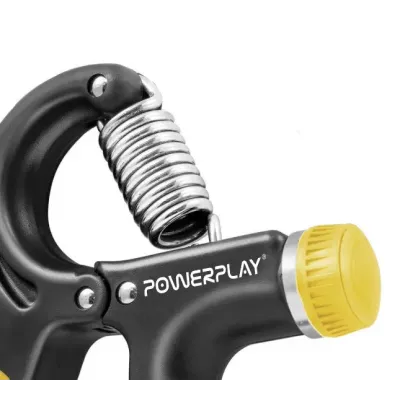 Еспандер кистьовий PowerPlay з регульованим навантаженням 10-40 кг Strength Grip Чорно-жовтий PP-4323