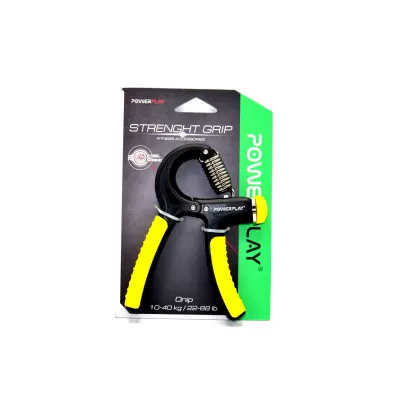 Еспандер кистьовий PowerPlay з регульованим навантаженням 10-40 кг Strength Grip Чорно-жовтий PP-4323