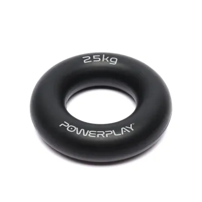 Еспандер кистьовий силіконовий PowerPlay Hand Grip Ring Hard 25 кг Чорний PP-4324