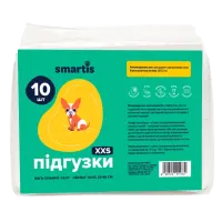 Підгузки Smartis ХXS для сук для щоденного використання 28х22 см для собак та кішок 10 шт