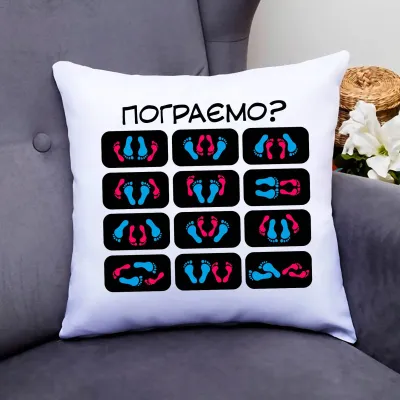 Декоративна подушка з принтом 