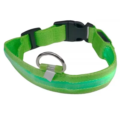 Светодиодный LED ошейник No Brand Green L USB