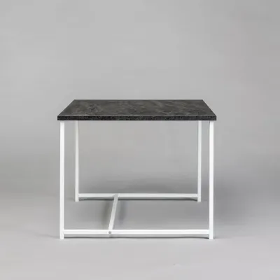 Журнальный стол Adore Décor Квадро M Квадратный 60х60х47 см Белый/угольный камень