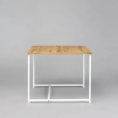 Журнальний стіл Adore Décor Квадро M Квадратний 60х60х47 см Білий/Дуб Журнальний стіл Adore Décor Квадро M Квадратний 60х60х47 см Білий/Дуб