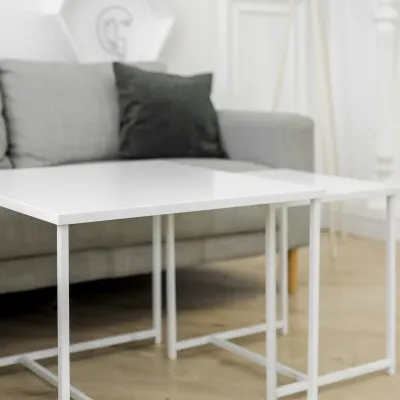 Журнальный стол Adore Décor Квадро M Квадратный 60х60х47 см Белый