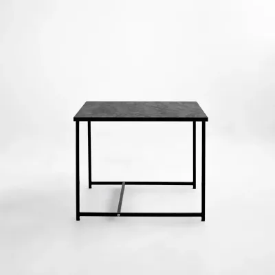 Журнальный стол Adore Décor Квадро M Квадратный 60х60х47 см Черный/Угольный камень