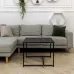 Журнальный стол Adore Décor Квадро M Квадратный 60х60х47 см Черный/Угольный камень