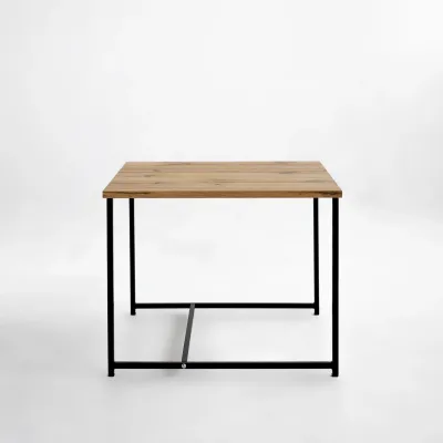 Журнальный стол Adore Décor Квадро M Квадратный 60х60х47 см Черный/Дуб