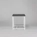 Журнальний стіл Adore Décor Квадро S Квадратний 40х40х43 см Білий/Вугільний камінь