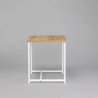 Журнальний стіл Adore Décor Квадро S Квадратний 40х40х43 см Білий/Дуб Журнальний стіл Adore Décor Квадро S Квадратний 40х40х43 см Білий/Дуб