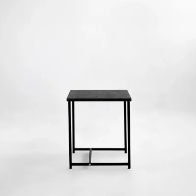 Журнальный стол Adore Décor Квадро S Квадратный 40х40х43 см Черный/Угольный камень