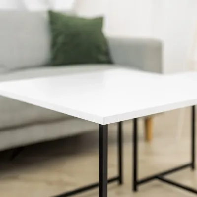 Журнальний стіл Adore Décor Квадро S Квадратний 40х40х43 см Чорний/Білий Журнальний стіл Adore Décor Квадро S Квадратний 40х40х43 см Чорний/Білий