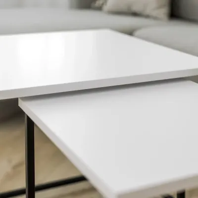 Журнальний стіл Adore Décor Квадро S Квадратний 40х40х43 см Чорний/Білий Журнальний стіл Adore Décor Квадро S Квадратний 40х40х43 см Чорний/Білий