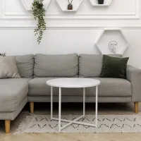 Журнальний стіл Adore Décor Модерн M Круглий 60х60х47 Білий