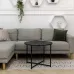 Журнальний стіл Adore Décor Модерн M Круглий 60х60х47 Чорний/Вугільний камінь