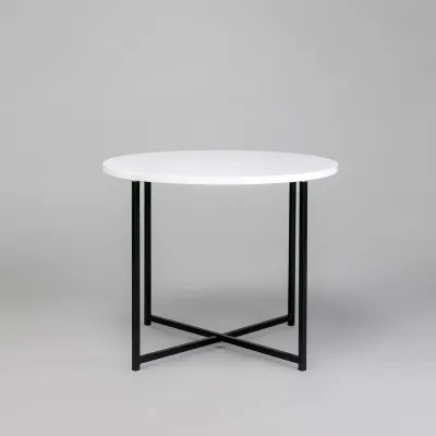Журнальный стол Adore Décor Модерн M Круглый 60х60х47 Черный/Белый