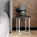 Журнальний стіл Adore Décor Модерн S Круглий 40х40х43 см Білий/Вугільний камінь