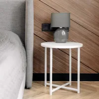 Журнальний стіл Adore Décor Модерн S Круглий 40х40х43 см Білий