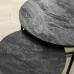 Журнальный стол Adore Décor Модерн S Круглый 40х40х43 см Черный/Угольный камень