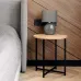 Журнальний стіл Adore Décor Модерн S Круглий 40х40х43 см Чорний/Дуб