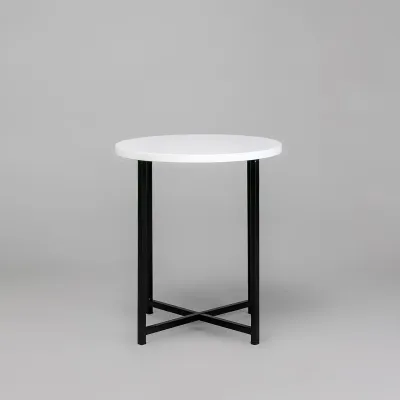 Журнальний стіл Adore Décor Модерн S Круглий 40х40х43 см Чорний/Білий Журнальний стіл Adore Décor Модерн S Круглий 40х40х43 см Чорний/Білий