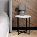 Журнальний стіл Adore Décor Модерн S Круглий 40х40х43 см Чорний/Білий