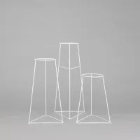 Комплект металлических подставок для цветов и вазонов Adore Décor Скандинавские 3 шт Белый