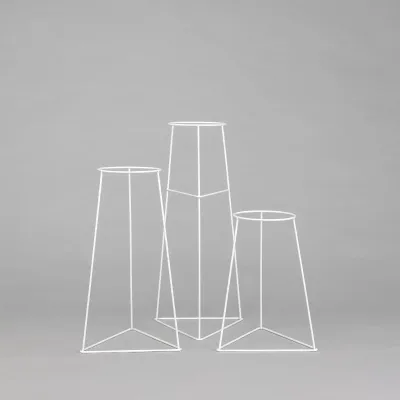 Комплект металевих підставок для квітів та вазонів Adore Décor Скандинавські 3 шт Білий