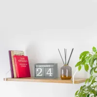 Настенная полка для книг и декора Adore Décor Одинарная 22х60х18 см Белый/ Дуб