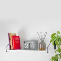 Настенная полка для книг и декора Adore Décor Одинарная 22х60х18 см Черный/Белый Настенная полка для книг и декора Adore Décor Одинарная 22х60х18 см Черный/Белый