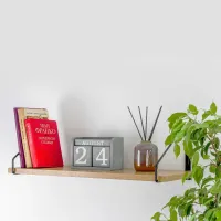 Настенная полка для книг и декора Adore Décor Одинарная 22х60х18 см Черный/ Дуб Настенная полка для книг и декора Adore Décor Одинарная 22х60х18 см Черный/ Дуб