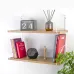 Настінна полиця для книг та декору Adore Décor Подвійна 22х60х48 см Білий/Дуб