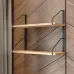 Настінна полиця для книг та декору Adore Décor Подвійна 22х60х48 см Чорний/Дуб